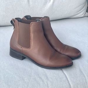 Brown leather ankle boots from Aldo